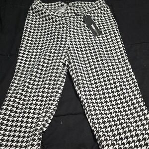 Fashion Nova Black and White Houndstooth Trousers